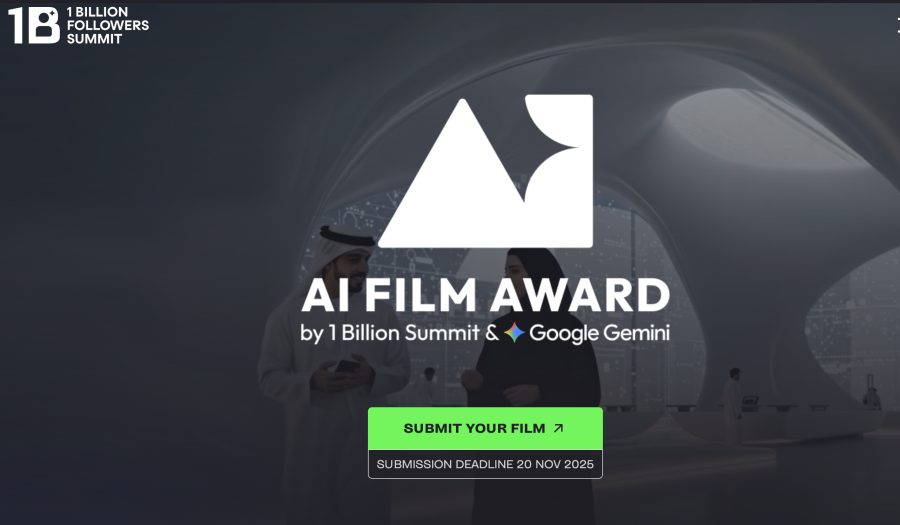 Six Days Left: Google Gemini and 1 Billion Followers Summit's  $1 Million AI Film Award Deadline is 20 November