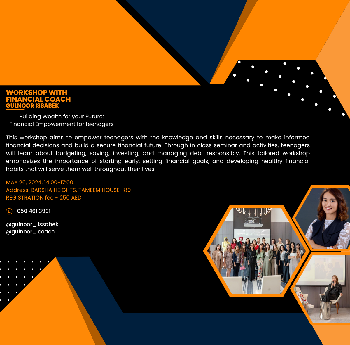 Workshop with  Financial coach  Gulnoor Issabek